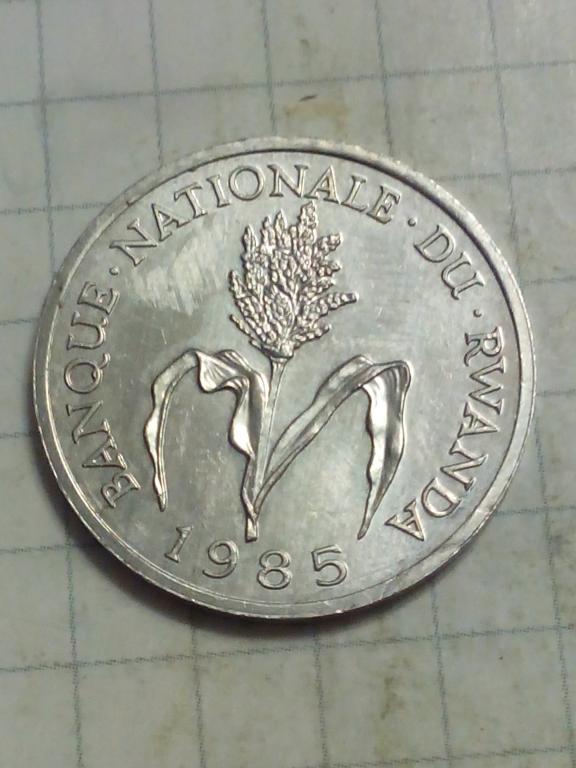 1 франк  Руанда 1985 год (флора)