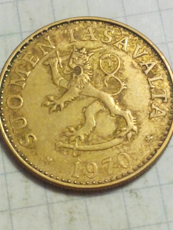 50 пенни Финляндия 1970 год