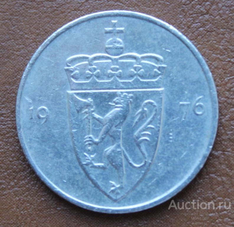 Норвегия 50 эре .1976 г .