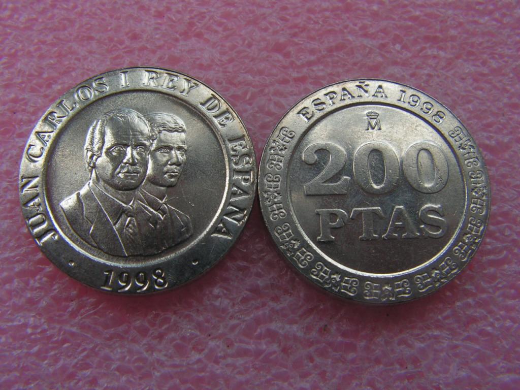 Испания 200 песет 1998 unc