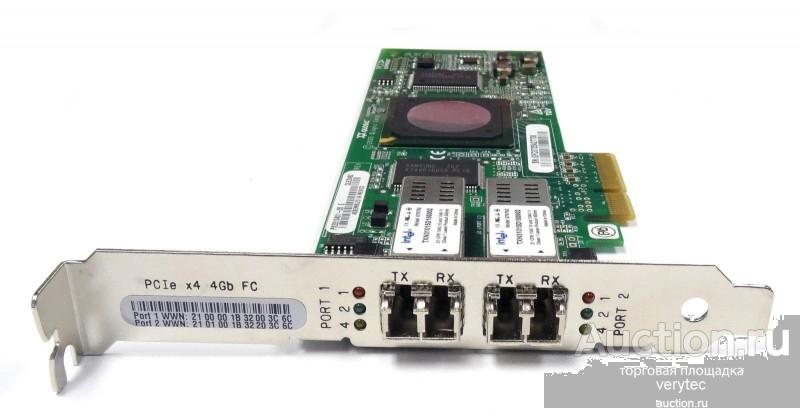 Контроллер QLogic PX2510401-05 4GB PCI-E Dual Port Fibre Channel HBA
