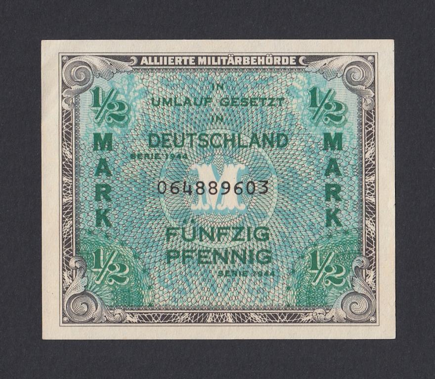 Германия 1944г 50 пфеннингов UNC (p.191a) 603 Американская зона оккупации