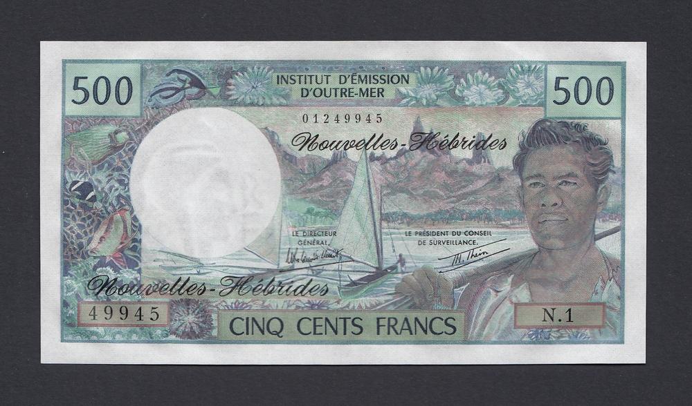 Новые Гибриды 1980г 500 франков UNC (p.19) 945