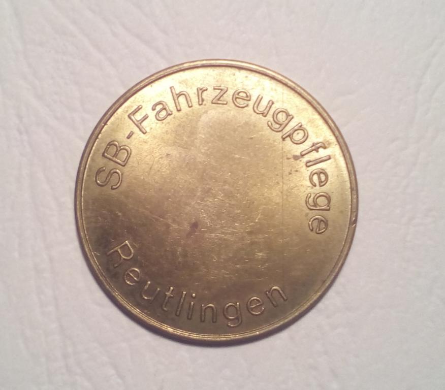 Германия жетон  SB Fahrzeugpflege Reuttlingen техобслуживание Ройтлинген