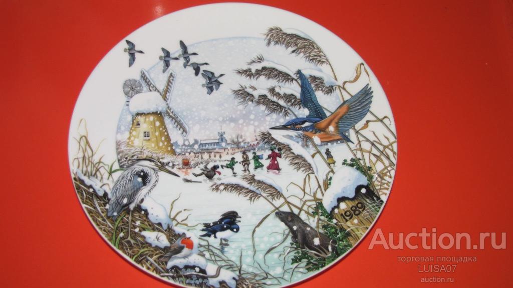 Тарелка декоративная.Птички.Зимородок WEDGWOOD