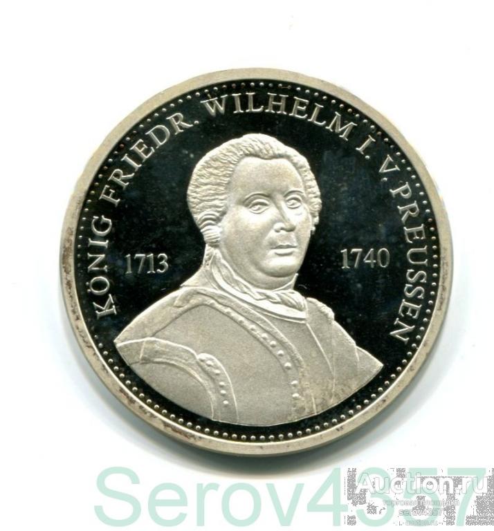 Германия Медаль Король Вильгельм IV Прусский 1713-1740 Серебро 40 мм