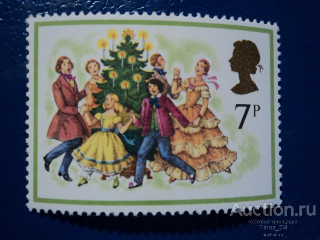 Марки.Великобритания.1978 г.Живопись.Рождество.М#777 **.