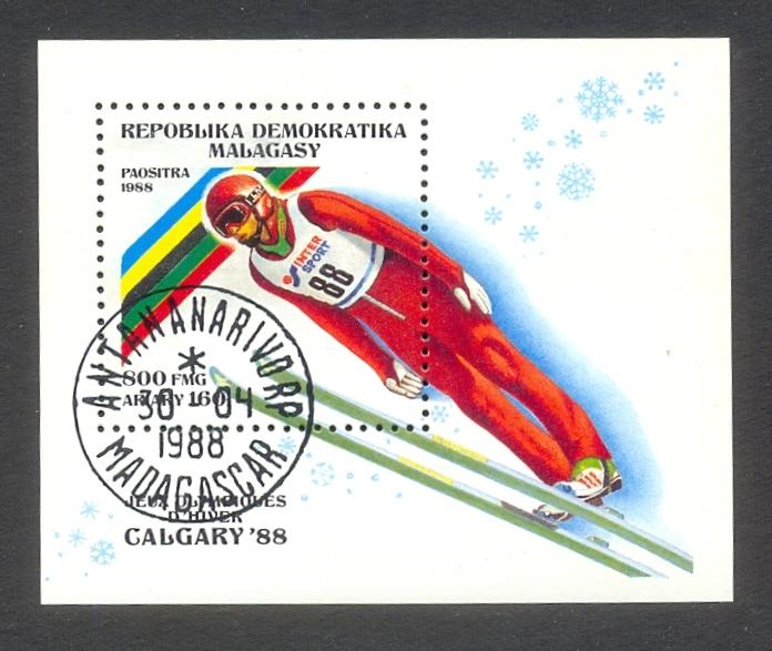 1988г. Мадагаскар. Зимняя Олимпиада в Калгари. №76 (Michel)