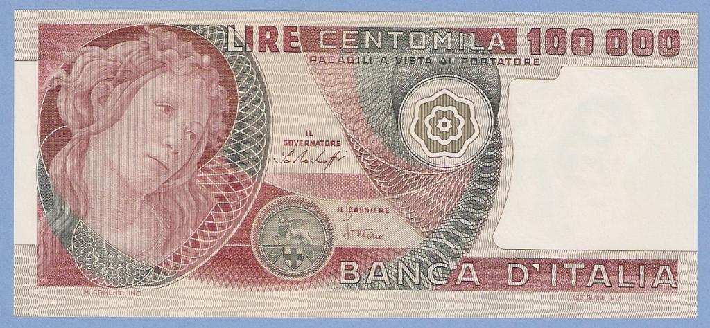 100000 лир италия 1978 UNC пресс