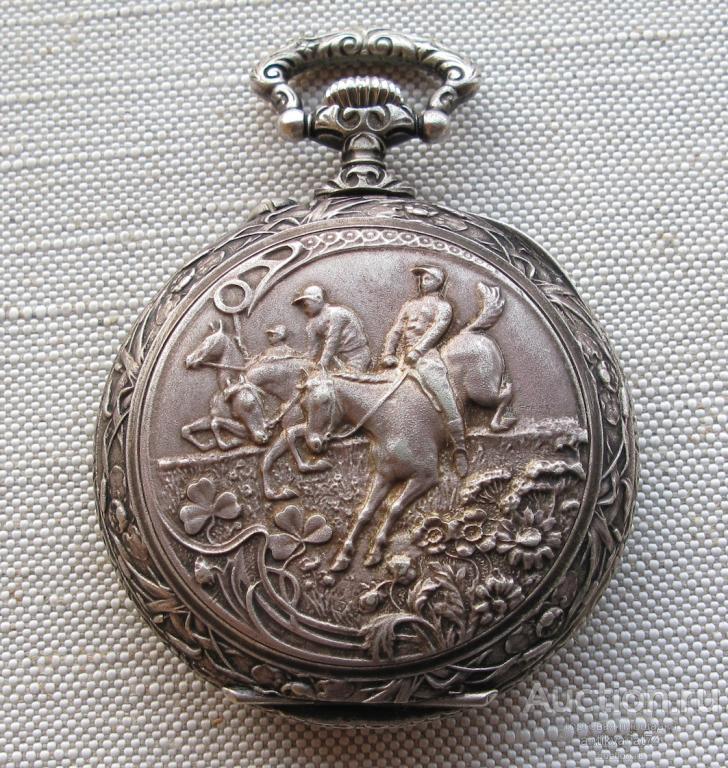 Карманные часы, DOXA, Скачки, , антимагнитные, 70мм. Швейцария. Белый металл, серебрение.