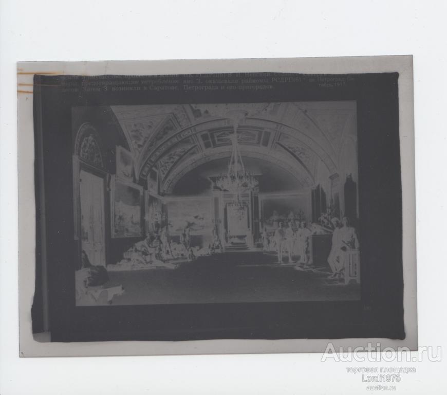 Негатив   Зимнем дворце. Петроград, 1917 год