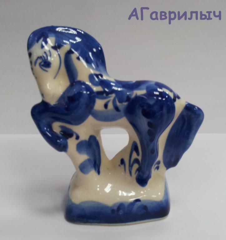 Лошадь Лошадка Гжель Гжельские узоры