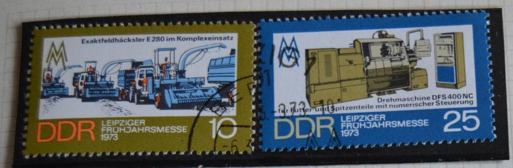 ГДР 1973 Лейпцигская Ярмарка Станки Промышленность Комбайны