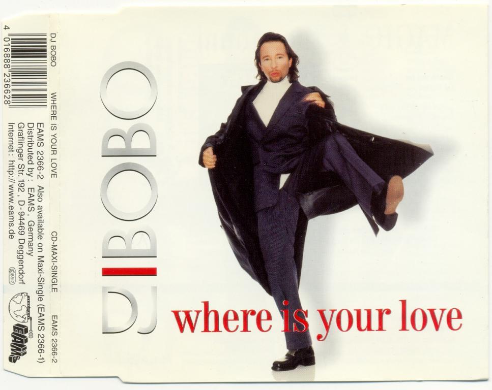 DJ BoBo ‎– Where Is Your Love 1998 (6 треков) Maxi-Single DADC AUSTRIA