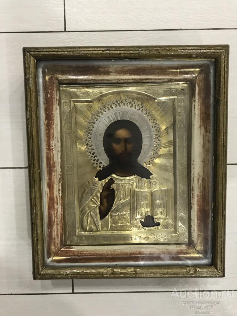 Икона Господь Вседержитель Оклад Серебро 84 пробы в Киоте