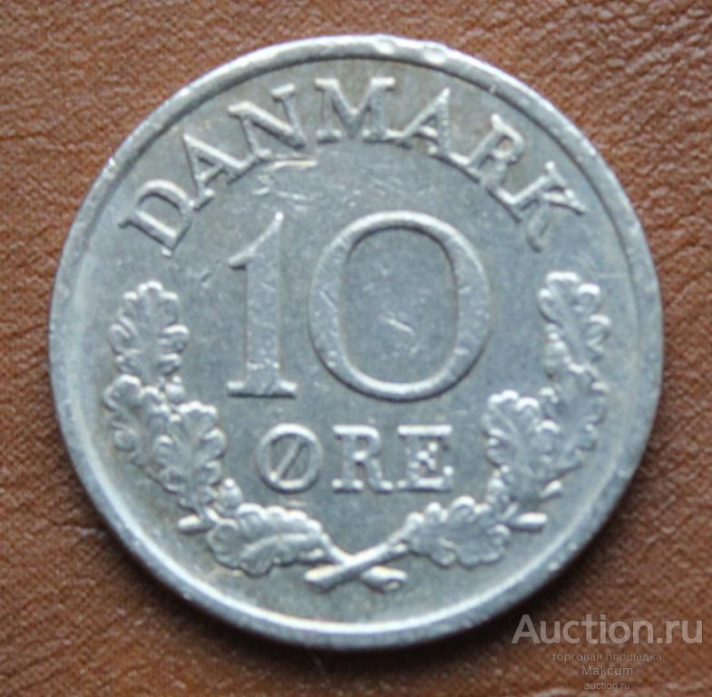 10 эре Дания .1971 г .