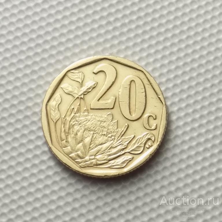 ЮАР 20 центов 2004 года (4545х)