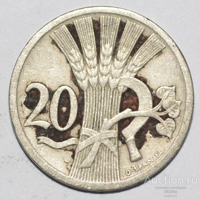 2002 г 114. Монета Чехословакии 1927.