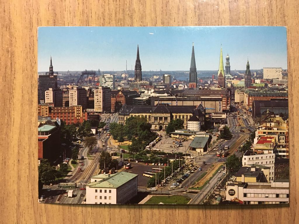 Открытка иностранная. Открытка Германия.  Открытка Гамбург. Архитектура.