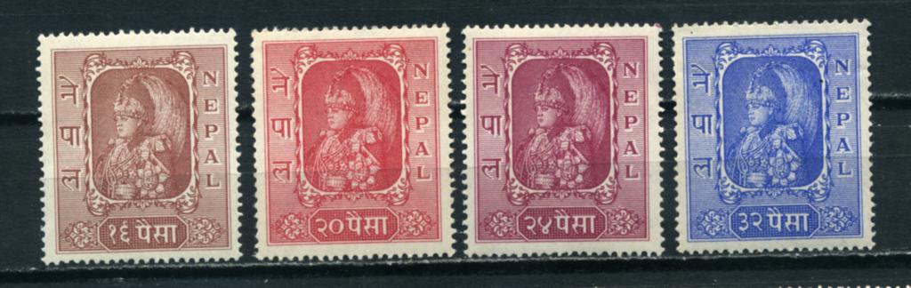 НЕПАЛ. NEPAL. Восьмой король Непала Трибхуван.  4 марки. 1954.**