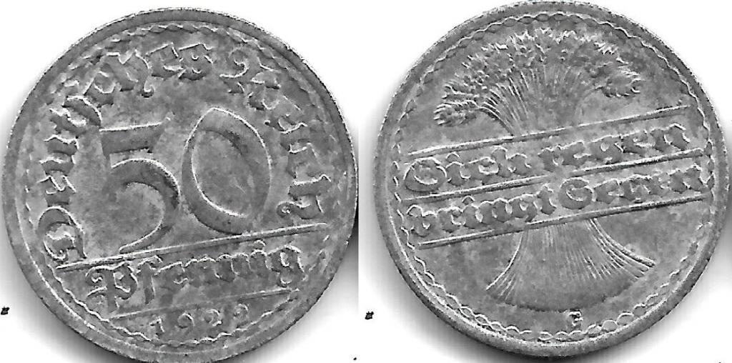 Германия 50 пфеннигов 1922 G (2)