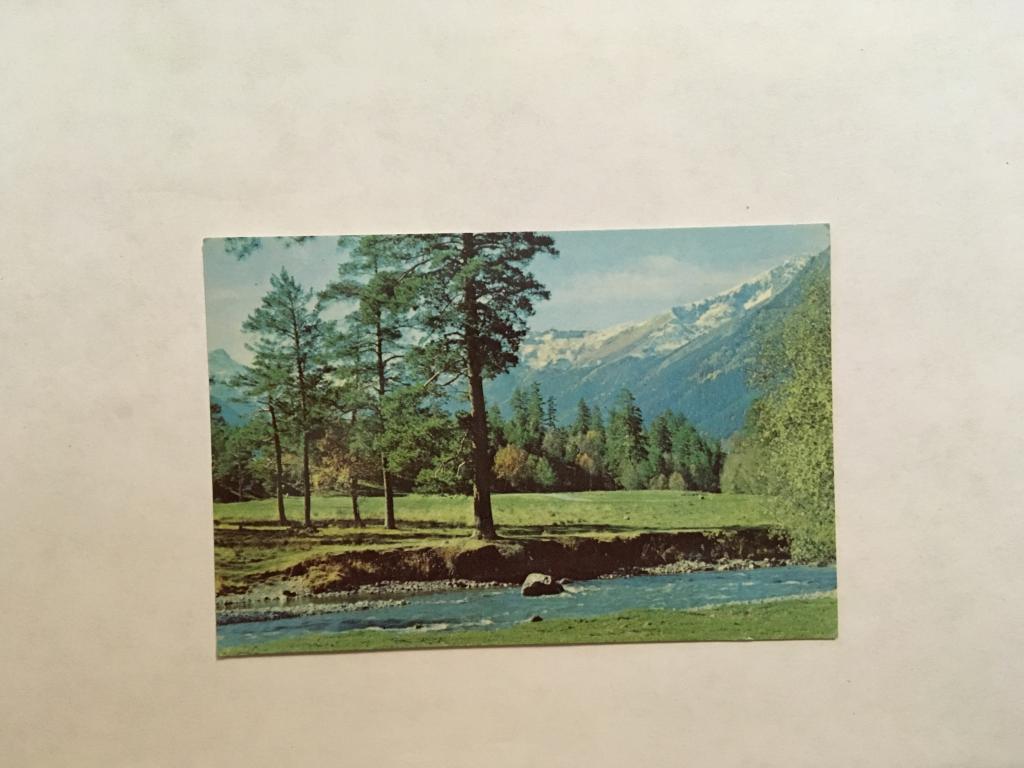 Календарь. Архыз. Горы. Пейзаж. Мусина. 1984. Календарь карманный. Календарик карманный