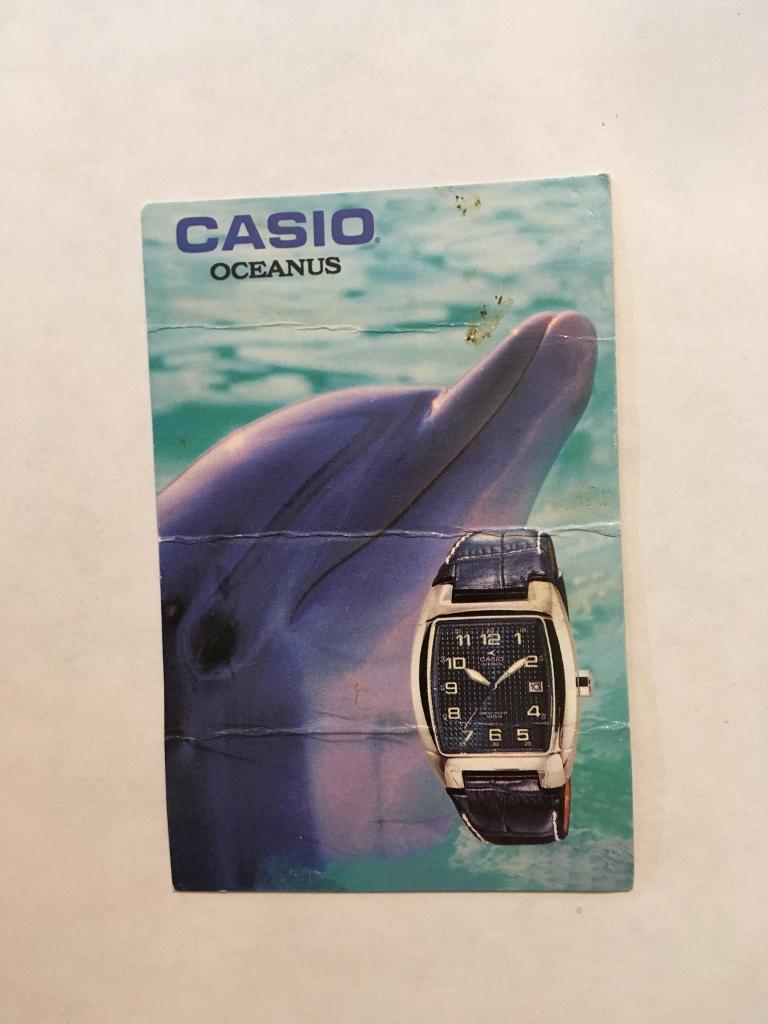 Календарь. Касио. Casio. Реклама. Пенза. Дельфин. Часы. 2005. Календарь карманный. Календарик карман
