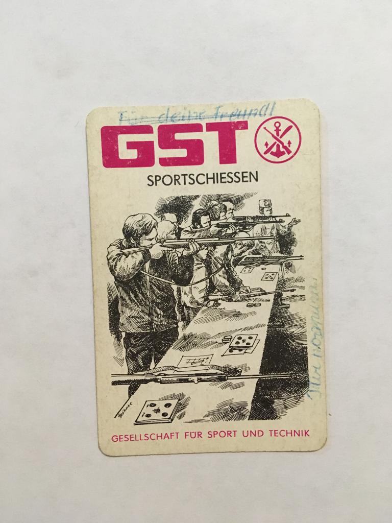 Календарь. Стрелковое общество. Германия. Оружие. 1974. Календарь карманный. Календарик карманный