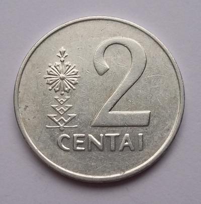 2 цента 1991 г. ЛИТВА.