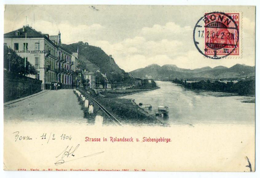 Германия дорога шоссе Rolandseck штемпель почта в Бонн