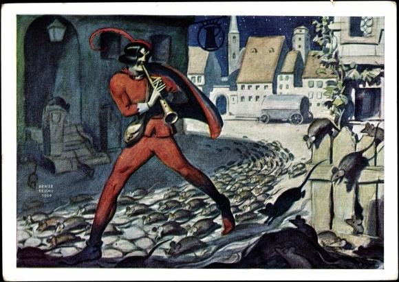 Крысолов корея. Крысолов картина. Картина Дудочник. Германский Крысолов.