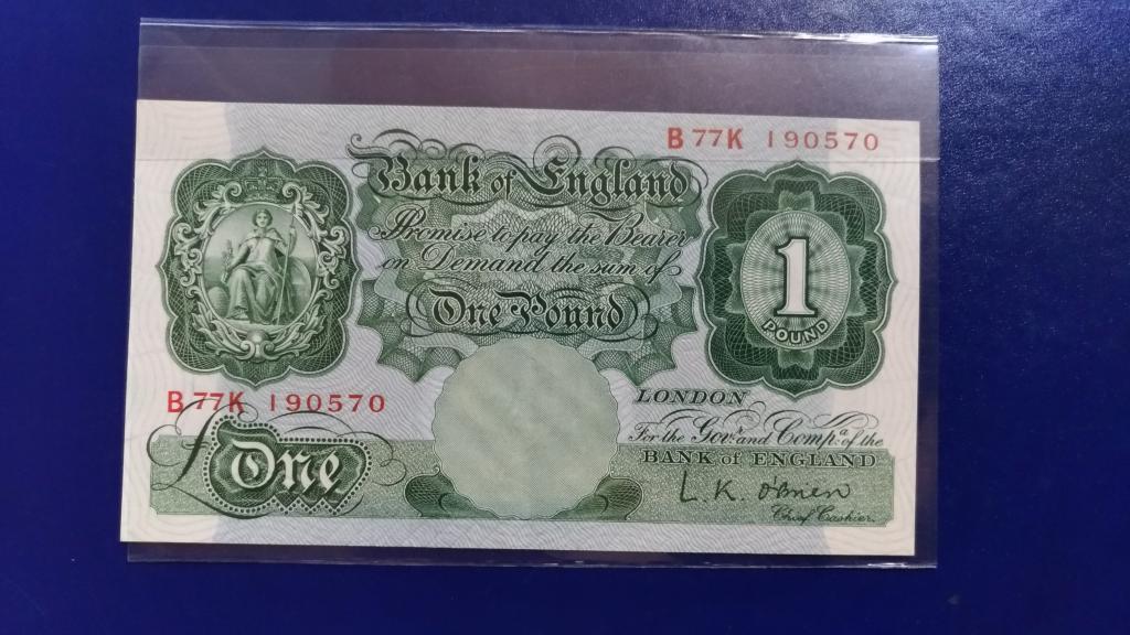 Англия 1 фунт 1955-60 г.