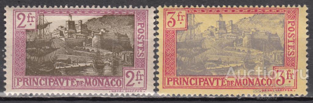 Монако 1925 гавань Монте-Карло Mi100,101 MNH