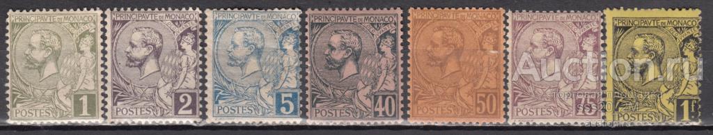 Монако 1891 князь Альберт I Mi11-13,17-20 MLH/MH