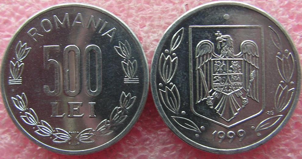 Румыния 500 лей 1999 unc