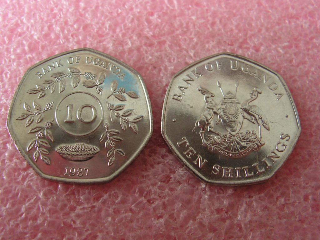 Уганда 10 шиллингов 1987 unc