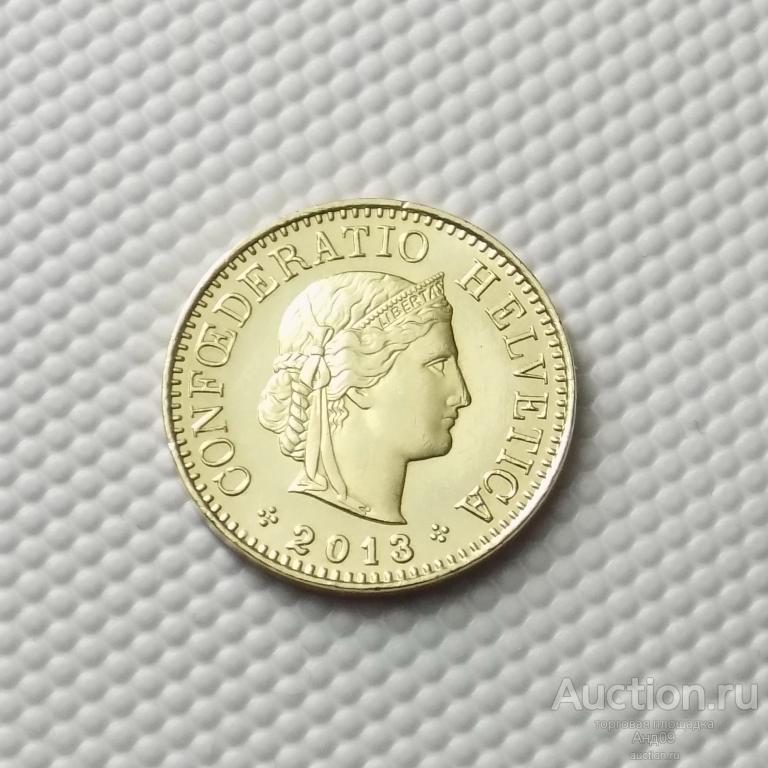 Швейцария 5 раппен 2013 года (4970х)