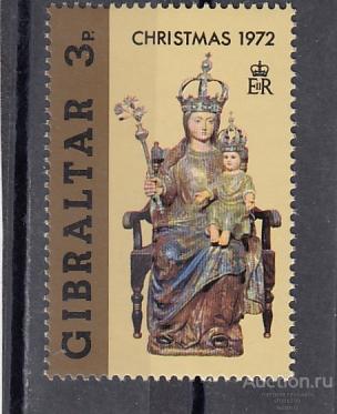 GIBRALTAR  ГИБРАЛТАР  Рождество № 293  1972  Сост**