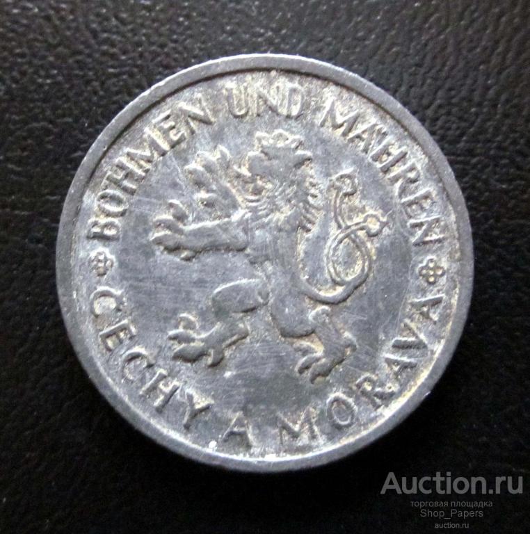 БОГЕМИЯ и МОРАВИЯ 1 крона 1942 Цинк
