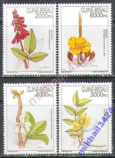 М1722 ✅ Флора Цветы Растения 1994 Гвинея-Бисау 4м п/с ** 6,5МЕ