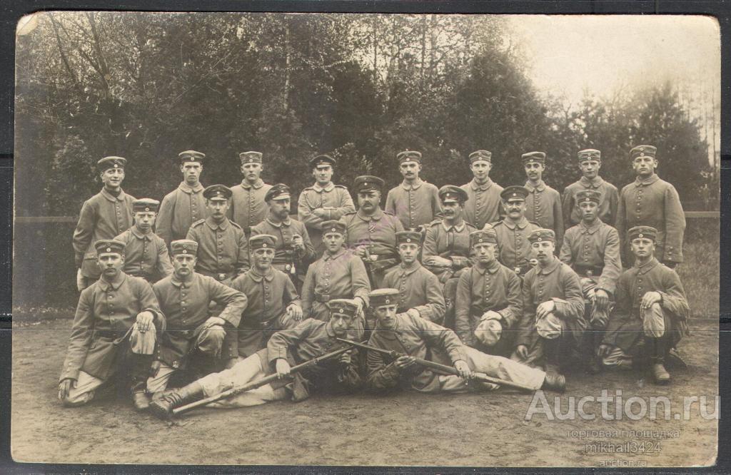 К0313 1-я Мировая Война WWI Германская Армия Солдаты 1915 Германия ПК Фотооткрытка **