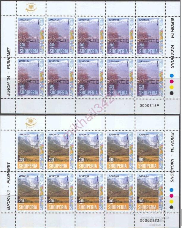 Р2379 ✅ Природа Европа СЕПТ Europa CEPT 2004 Албания 2м/л п/с ** 90ME