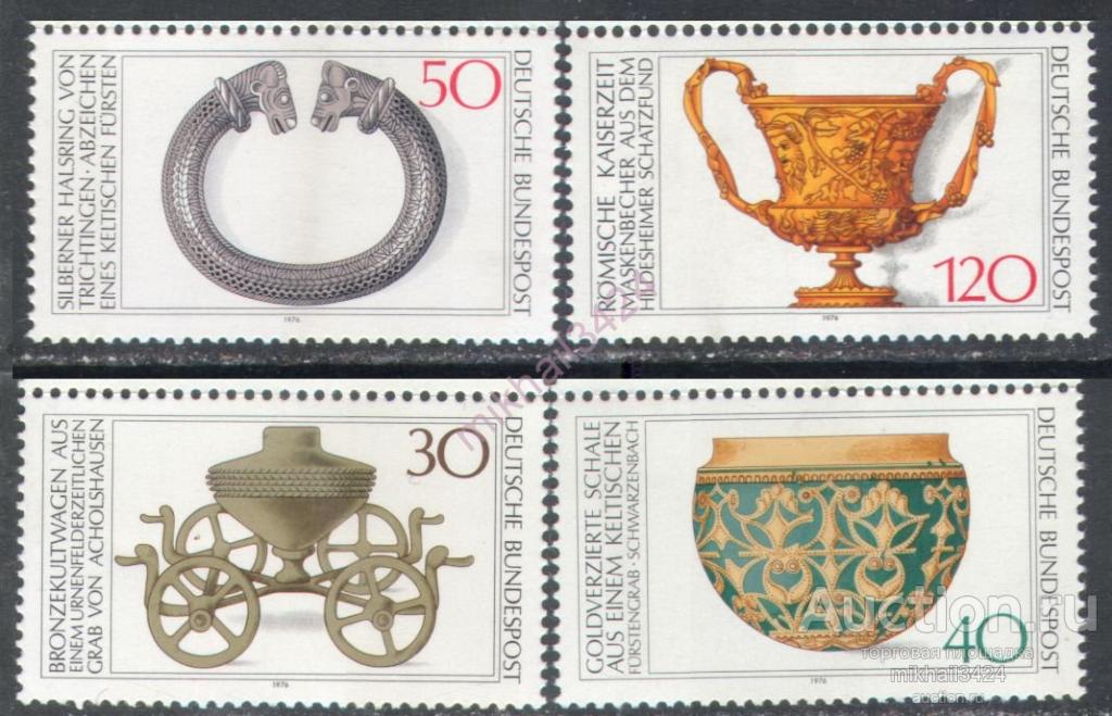 Ф0384 История Археология Музеи 1976 ФРГ Германия 4м п/с **