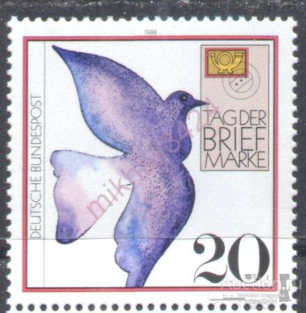 Ф0698 Почта День почтовой Марки Птицы 1988 ФРГ Германия 1м п/с **