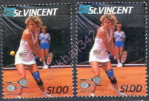 0331 Спорт Теннис 1987 Сент-Винсент 1м ** ОШИБКА Невыпущенная