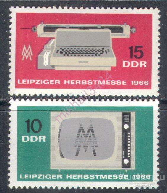 Д0340 ✅ Лейпцигская Ярмарка Телевидение 1966 ГДР Восточная Германия 2м п/с ** 2,5МЕ