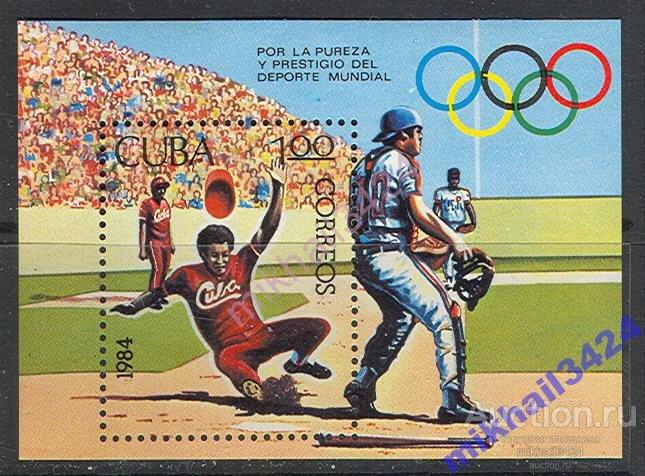 М0104 Спорт Олимпиада Олимпийские игры 1984 Куба Блок ** 5,5МЕ