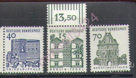 М1097 ✅ Стандарт Архитектура Замки Здания 1964 ФРГ Западная Германия 3м нп/с **