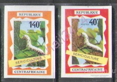 2514 Фауна Насекомые Бабочки Шелкопряд 1970 ЦАР 2м б/з **