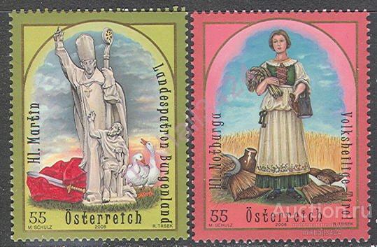 М1630 Религия Христианство Святые Птицы 2008 Австрия 2м п/с ** 1,1€
